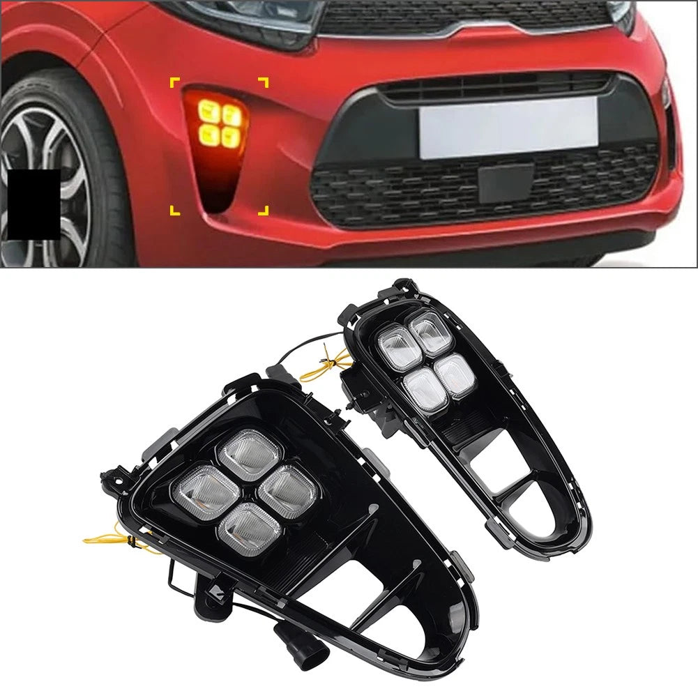 Set of 2 DRL Daytime Running Lights for Kia Picanto (2017–2020)