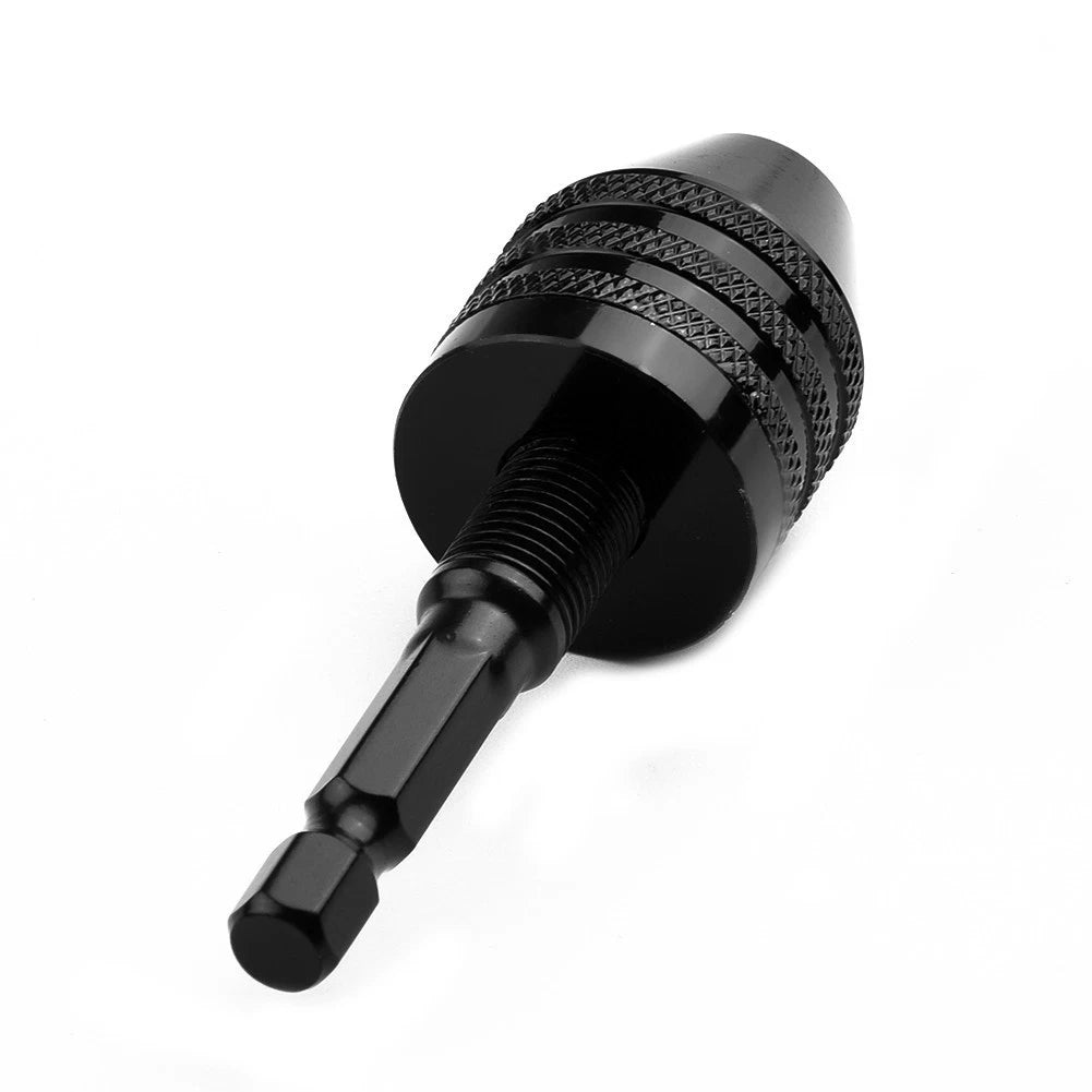 1/4in Keyless Chuck Conversion Hex Shank Adapter Drill Bits Quick Change Driver