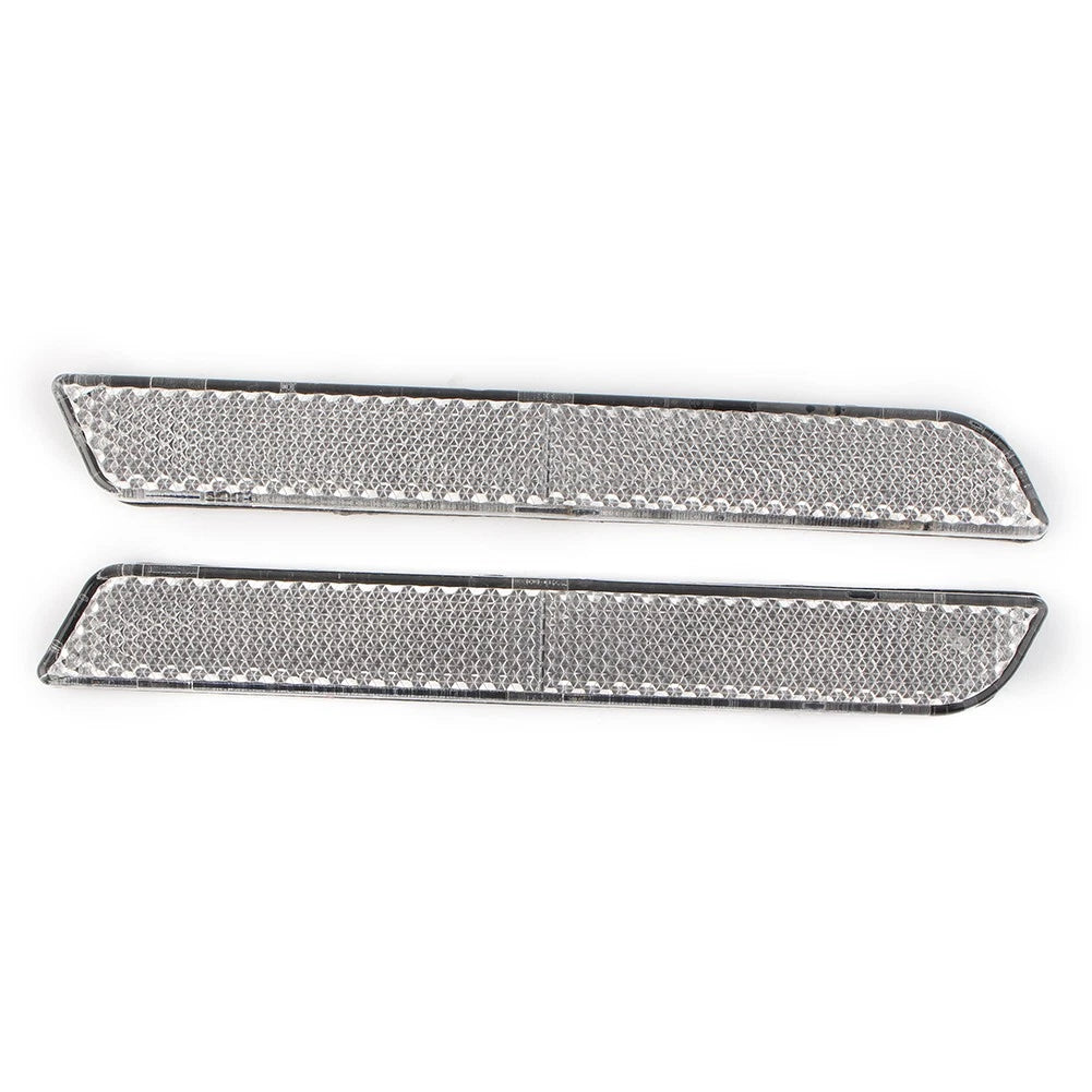 Silver Saddlebag Guard Latch Cover Hard Bag Reflectors For Harley Touring 2014+