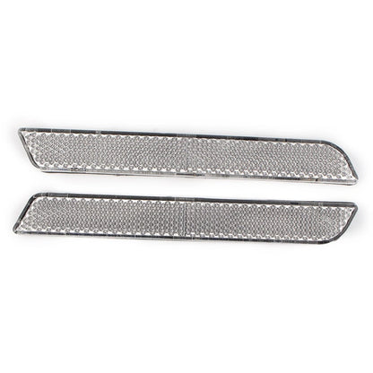 Silver Saddlebag Guard Latch Cover Hard Bag Reflectors For Harley Touring 2014+