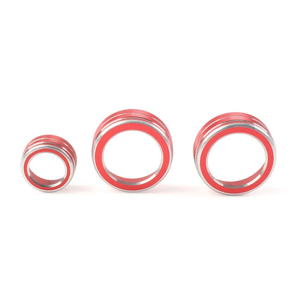 3X Interior AC Climate Switch Knob Ring Cover Trim for Honda CRV (2017–2022)