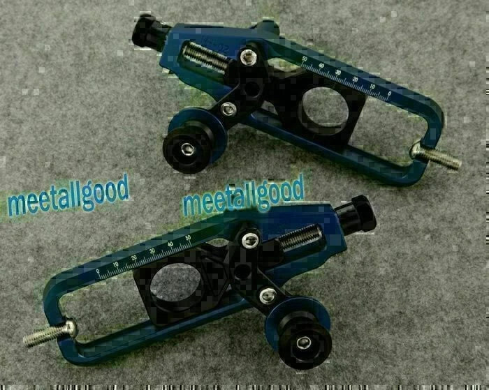 Motorcycle Chain Adjuster Tensioners for Yamaha YZF R1 (2009–2012) Blue