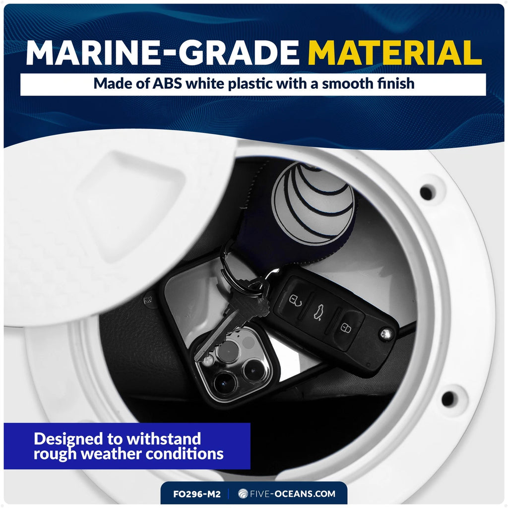 2-Pack 4" Round Inspection Deck Plate Hatch for Marine Use