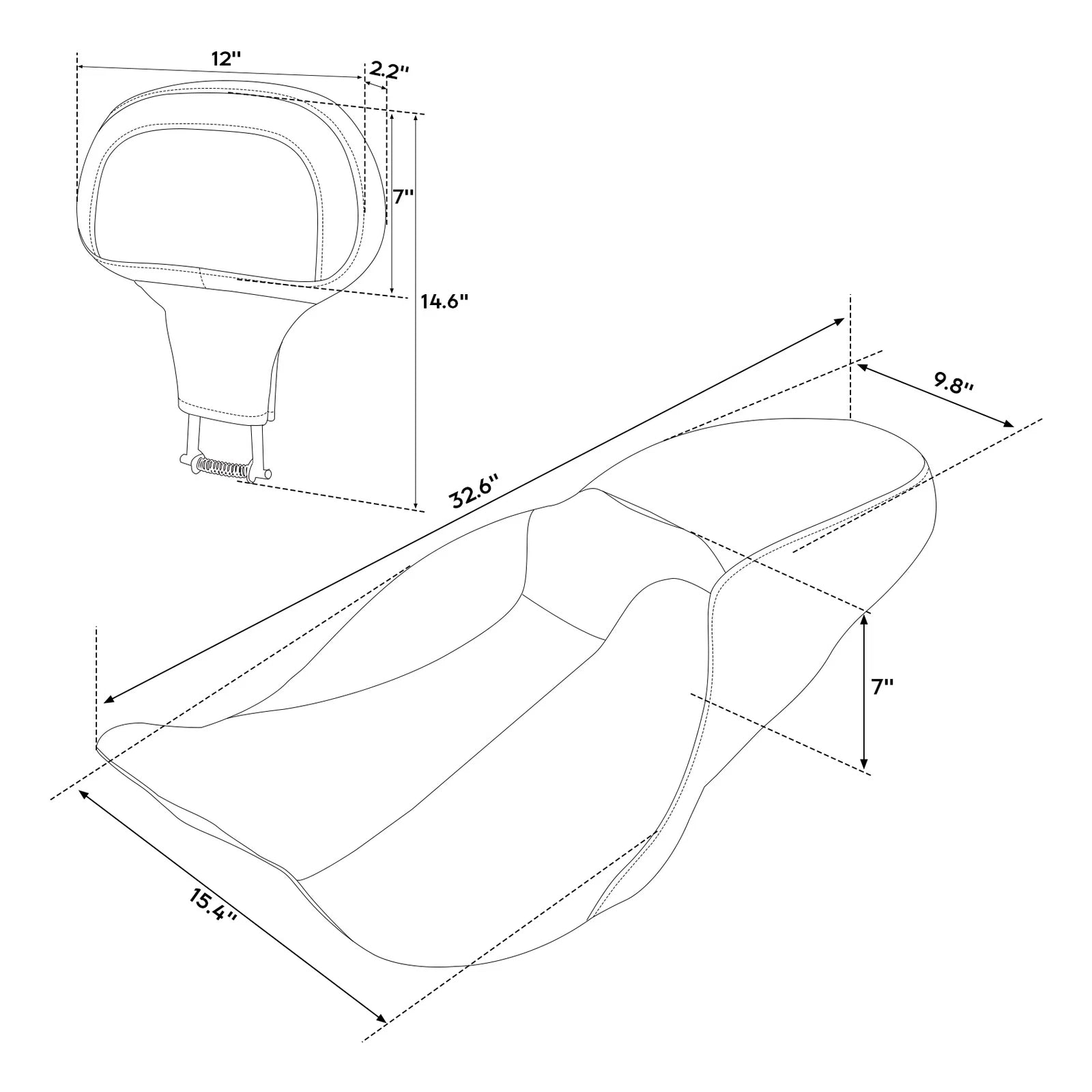 Driver & Passenger Backrest for Harley Electra Road Glide (2009–2023)