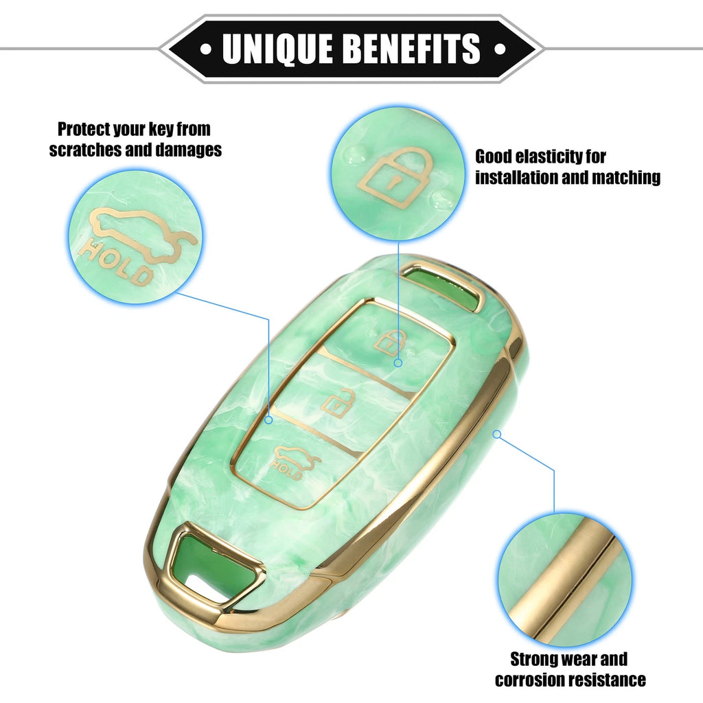 Key Fob Cover Replacement for Hyundai Accent Tucson 3 Button (2005–2015)