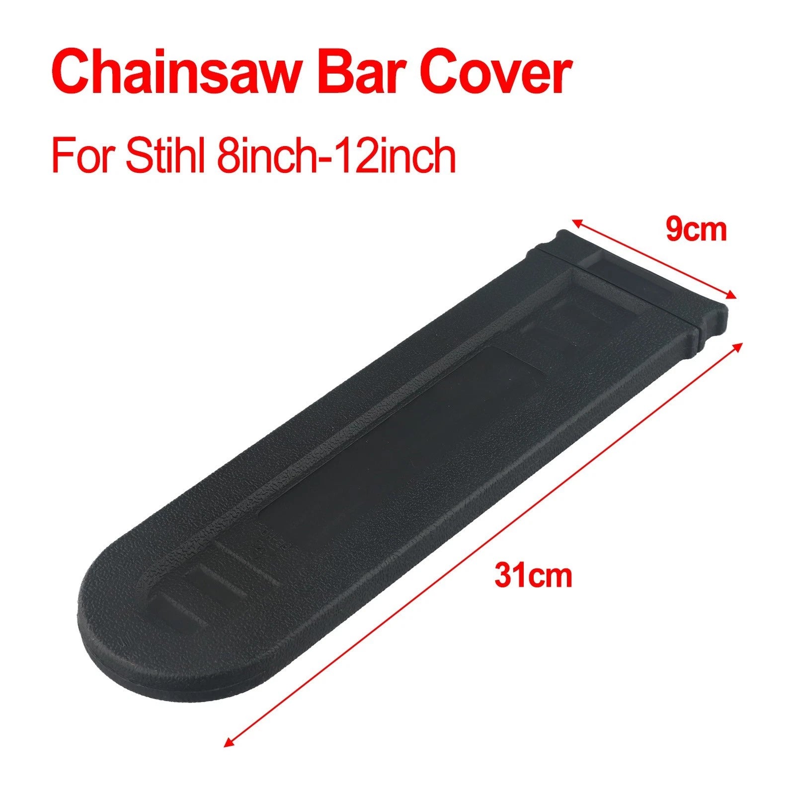 Chainsaw Bar Cover for 8-12 Inches Chainsaws (12'' Black)
