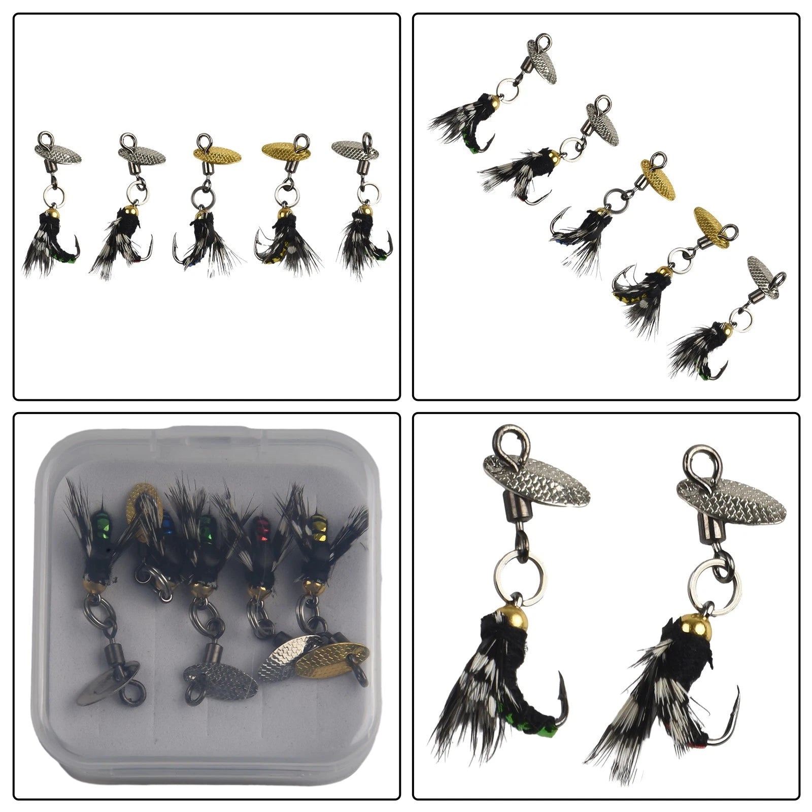 Fly Hooks Sequins Lures for Fishing Decoy Bait