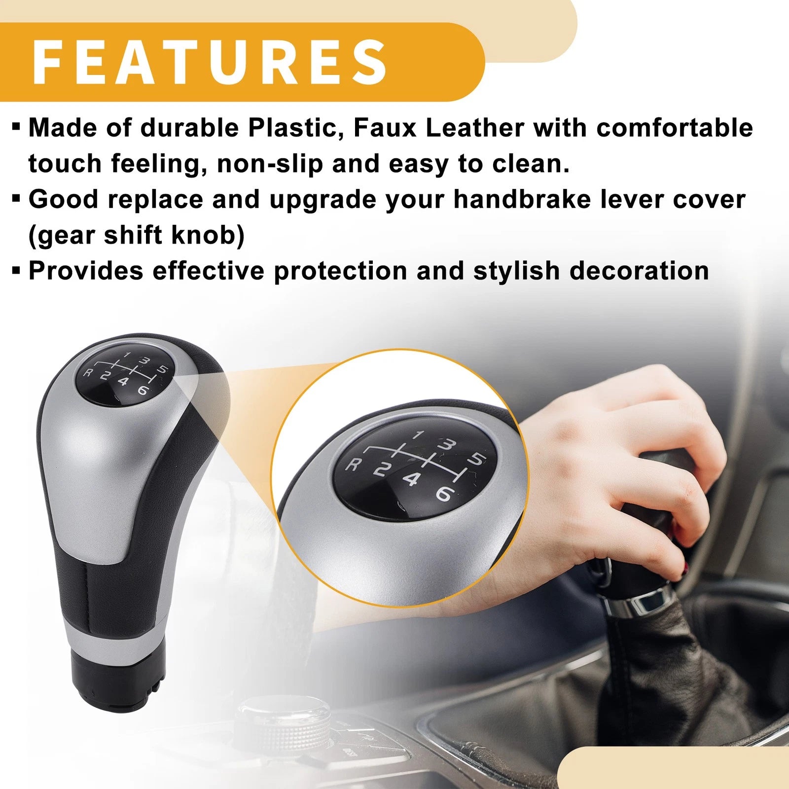 6 Speed Gear Shifter Knob Replacement for Mercedes-Benz A-Class W176 (2012–2018)
