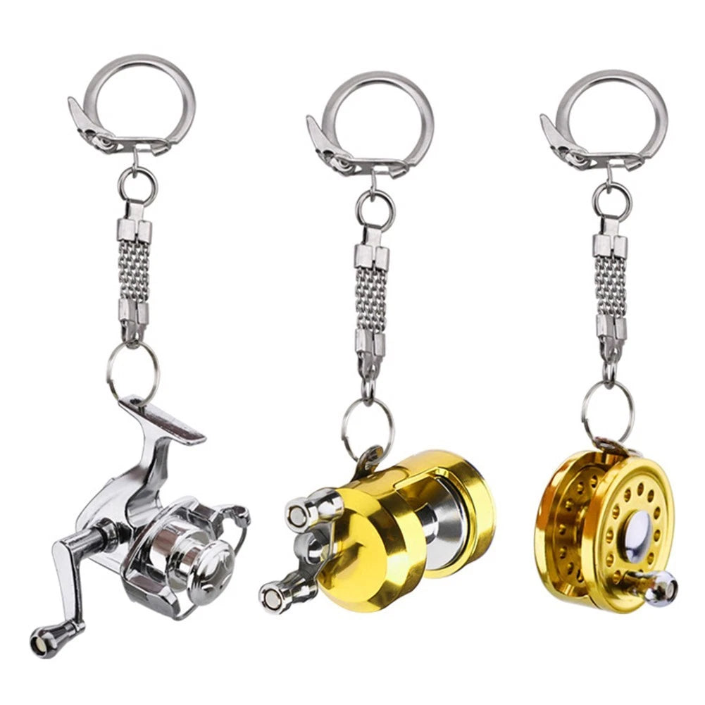 Fishing Reel Drum Keychain for Anglers