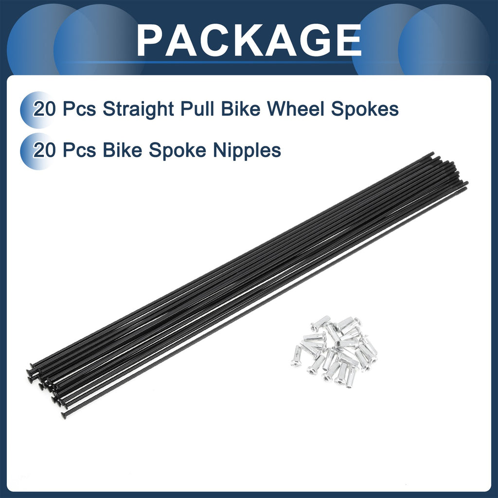 Straight Pull Spokes 257mm Replacement Set for 14G Bicycle Wheel (2000–2000)