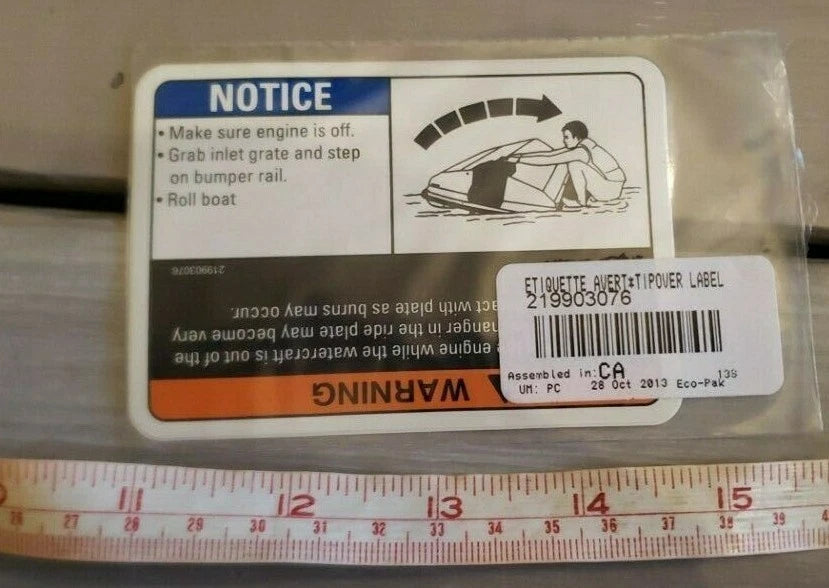 Clockwise Rollover Sticker for Yamaha Kawasaki Sea-Doo Waverunner