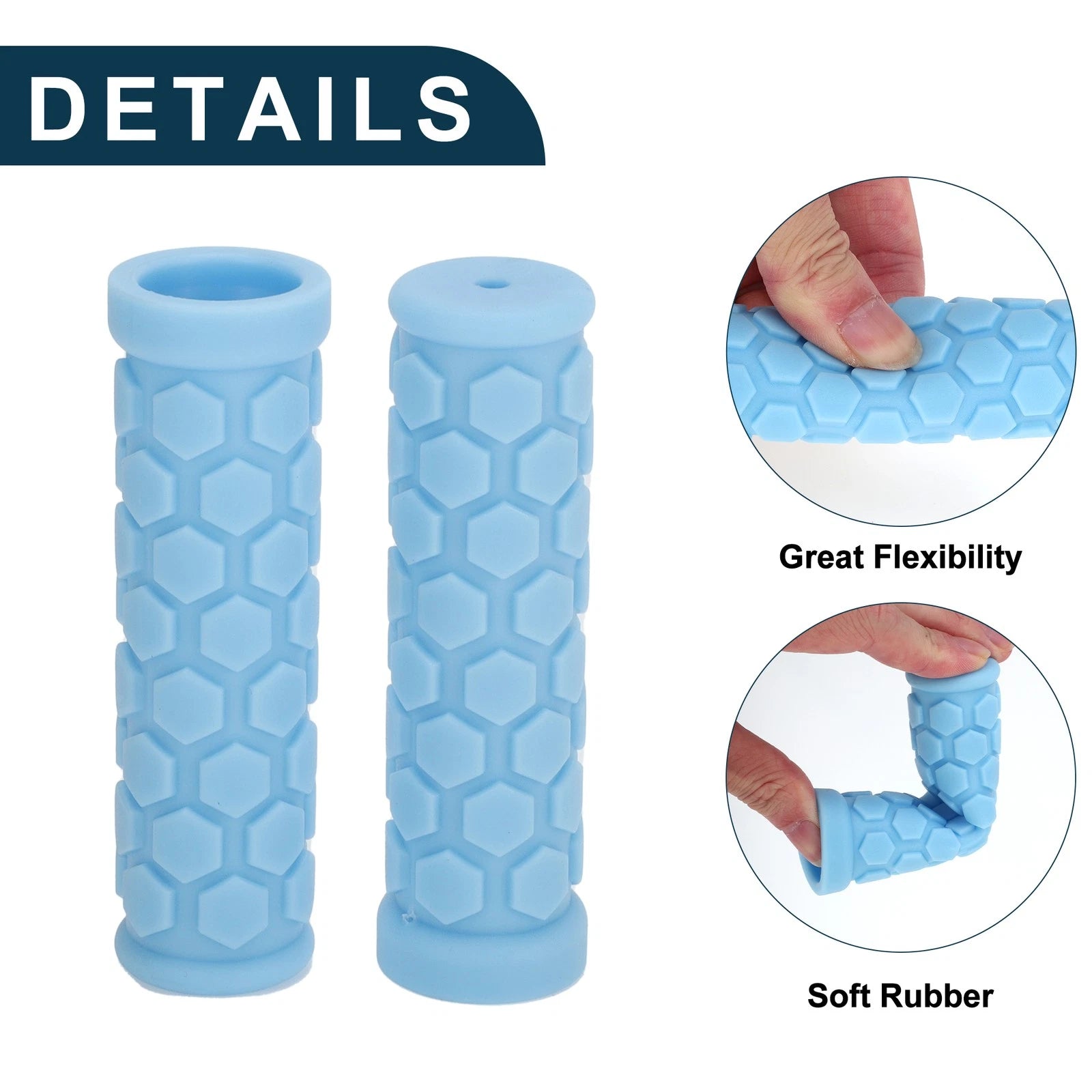 Bike Handlebar Grip Cover 102mm Lightweight MTB End Grips Protector Pair for