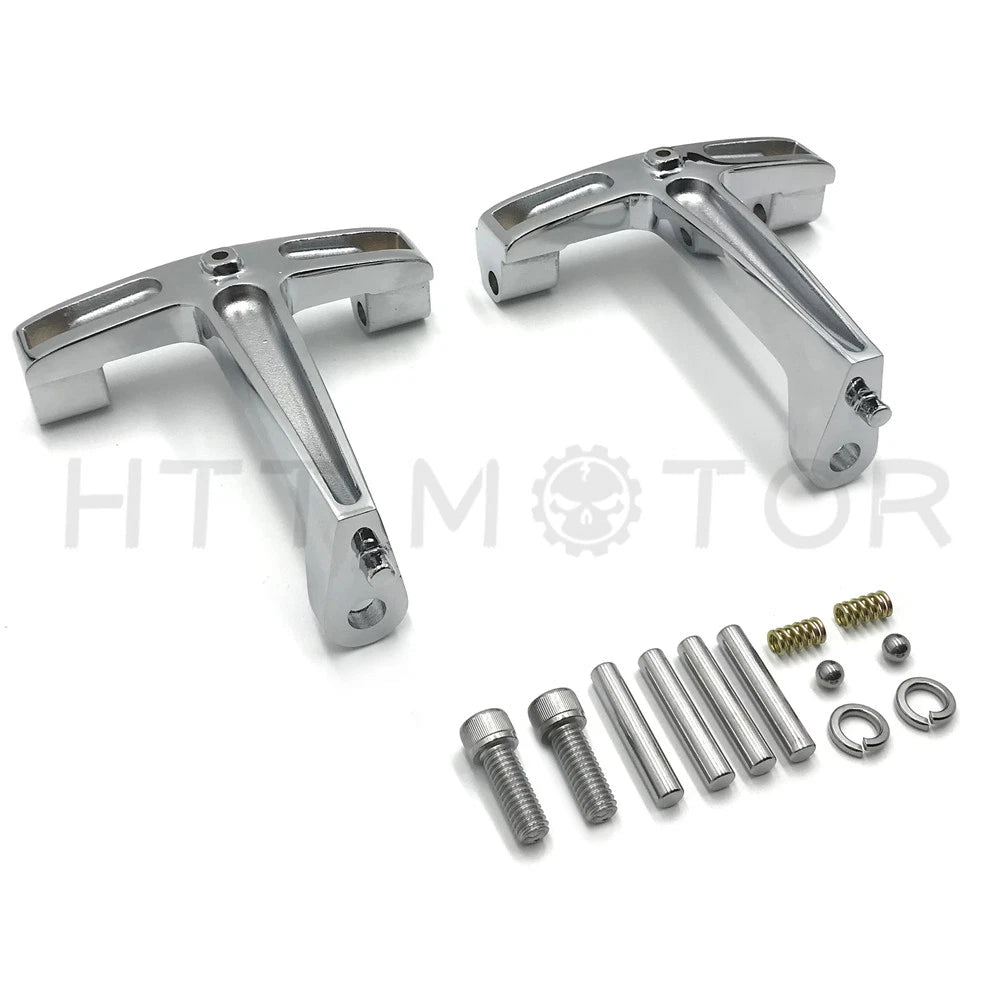 Chrome Passenger Floorboard Mounting Brackets for Harley FLH Touring (1993–2008)