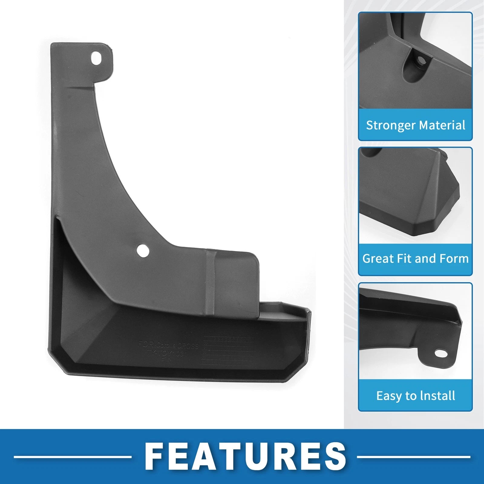 Front and Rear Side Mud Flaps Splash Guards for Toyota Corolla Cross (2021–2023)