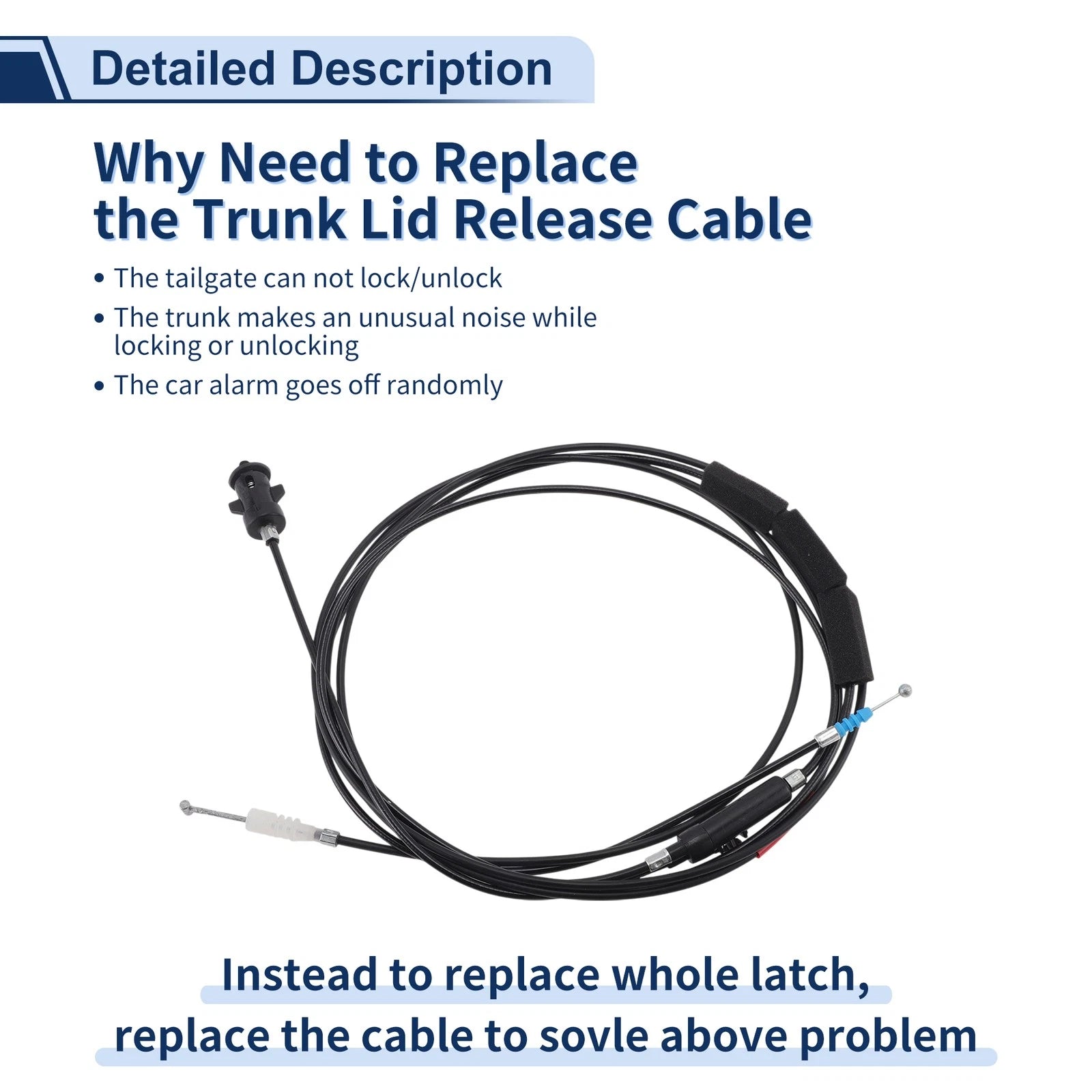 Trunk Lid Release Cable for Honda Accord (2006–2007) No.74880SDAA11