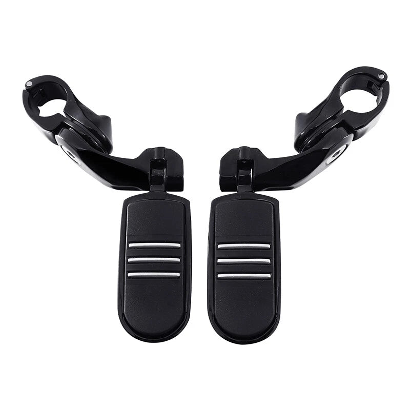 Black Highway Engine Guard Crash Bar with Footpegs for Harley Touring (2009–2023)