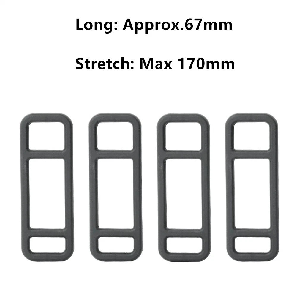 Set of 4 Silicone Driving Recorder Fixed Bandage Straps for DVR (67MM × 24MM)