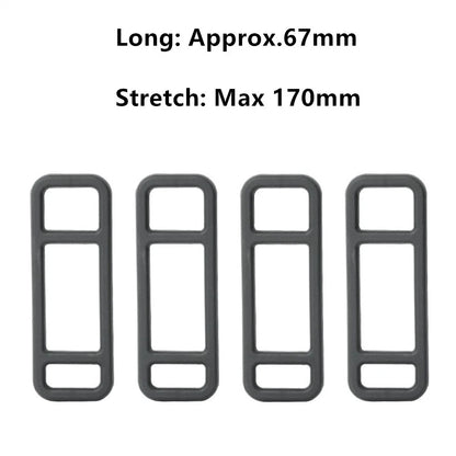 Set of 4 Silicone Driving Recorder Fixed Bandage Straps for DVR (67MM × 24MM)