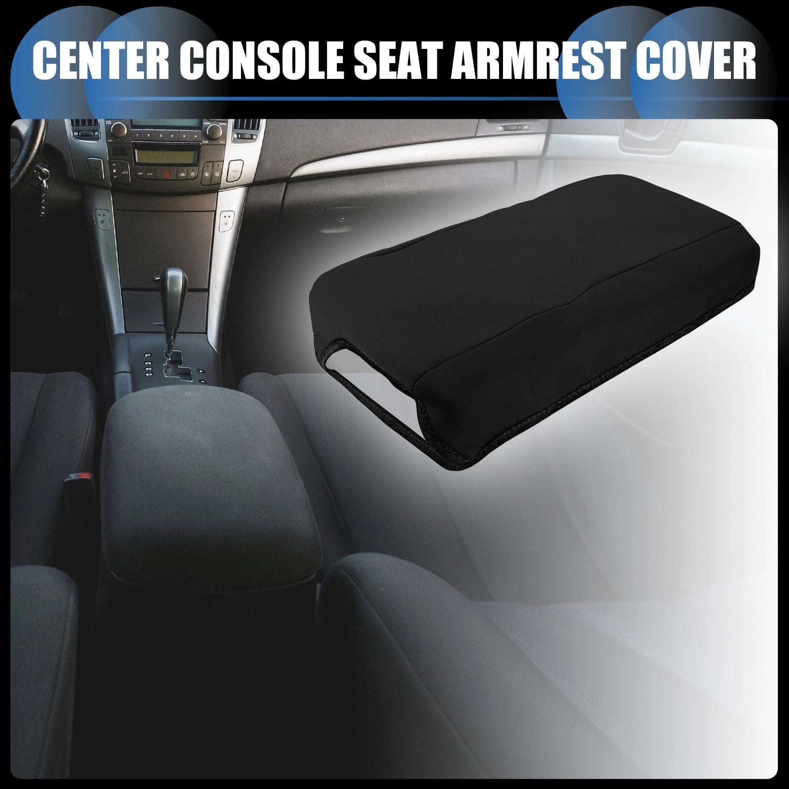 Armrest Protector Cover Pad for Hyundai Sonata 2015–2019 Neoprene Black