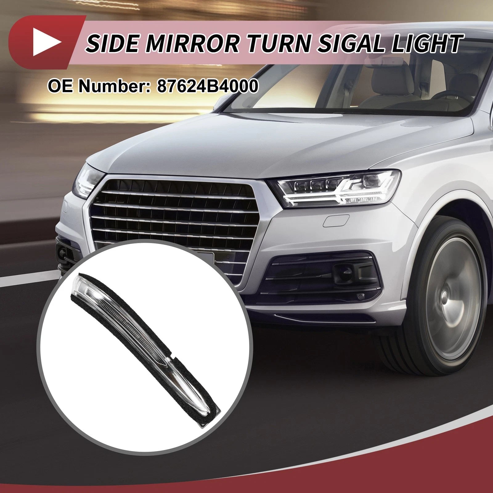 Car Mirror Turn Signal Light LED Replacement for Hyundai I10 (2014–2017) Right