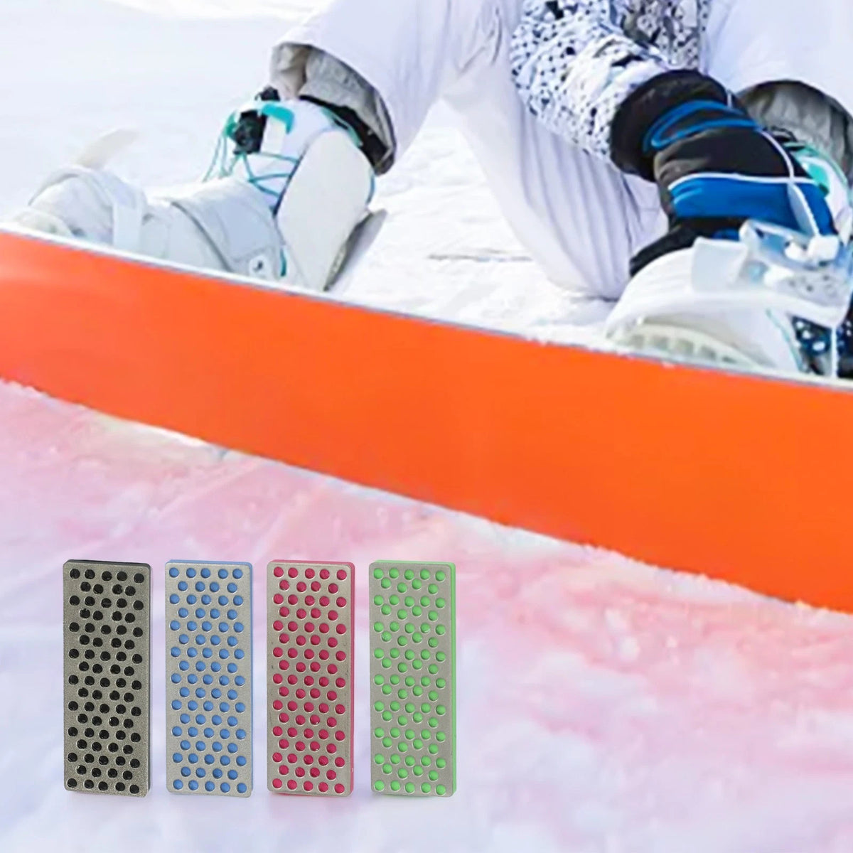 4-Piece Edge Maintenance Tool Kit for Ski and Snowboard
