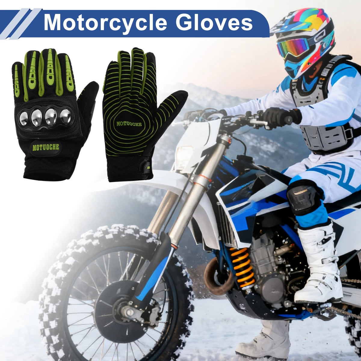 Men's Cycling Gloves Steel Shell Full Finger for Mountain Biking (—)
