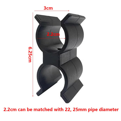 2Pcs Nylon Tube Rod Holder Clips For Securing Boat Hook/Ladder/Pole Stern Light