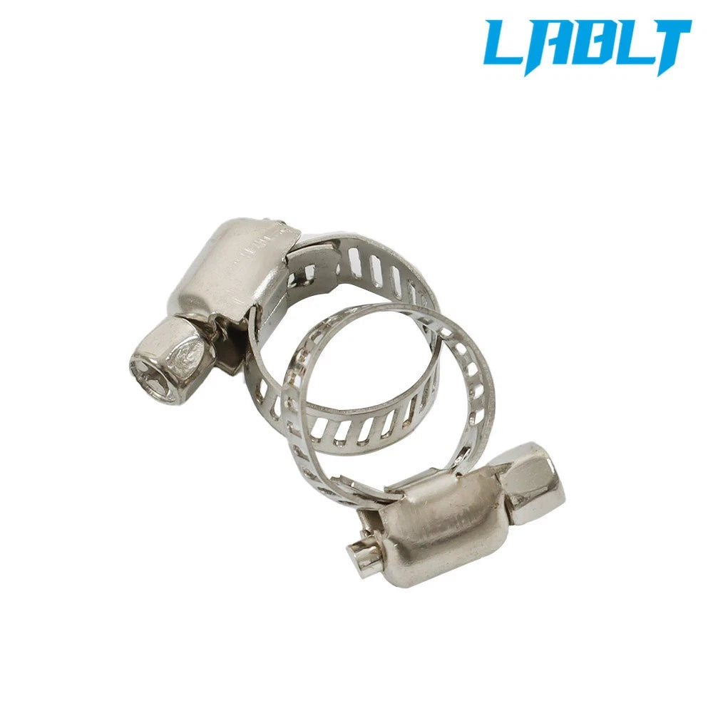 50Pcs Adjustable Stainless Drive Hose Clamps for Fuel Line (8-12 mm)