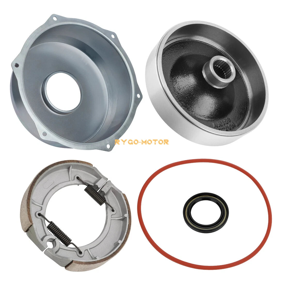 Rear Brake Drum Hub Shoe Cover Seal Kit for Yamaha YFM400 Big Bear (2000–2004)