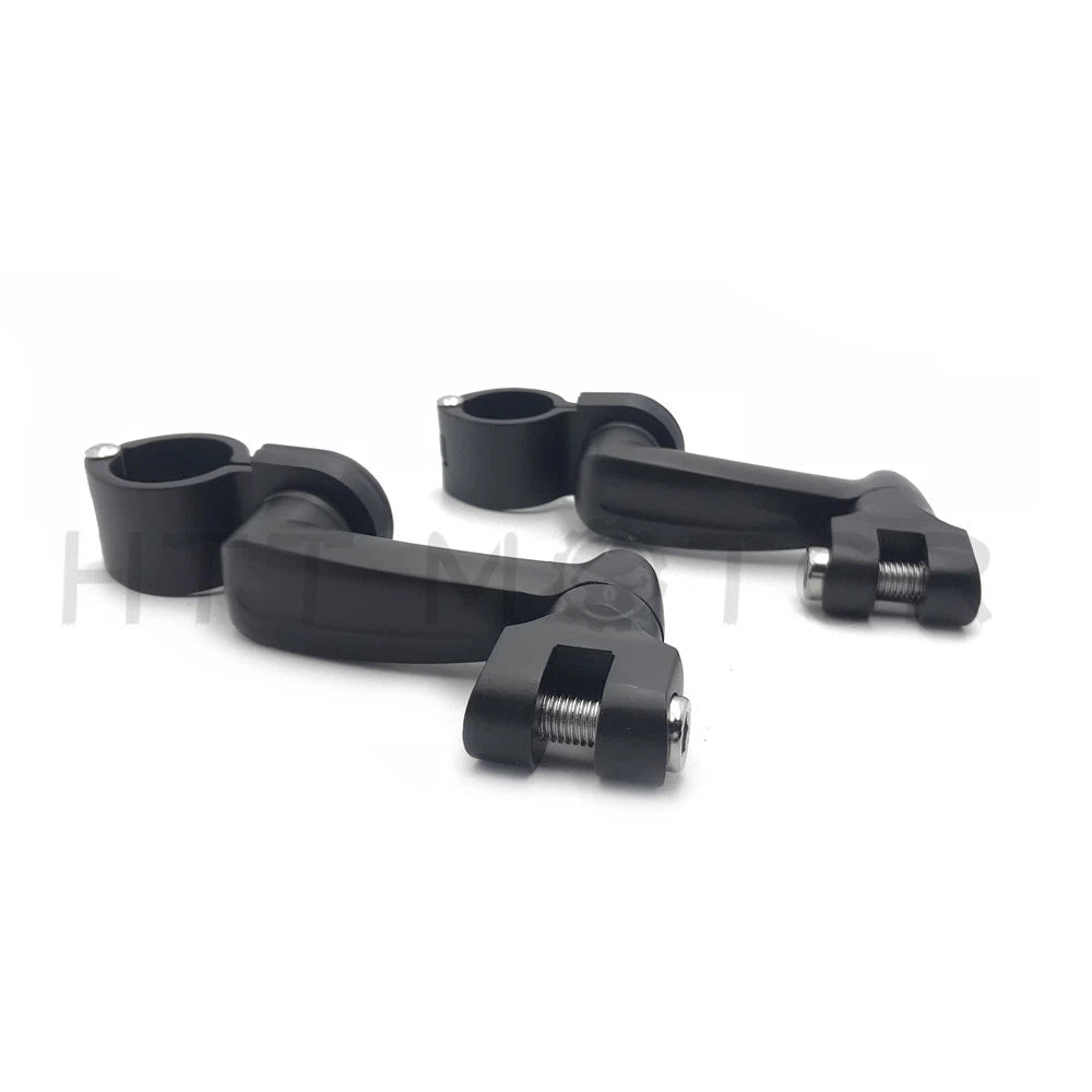 Gear Skull Arched Footpeg Mounting Kit for Motorcycle (Chrome Black)