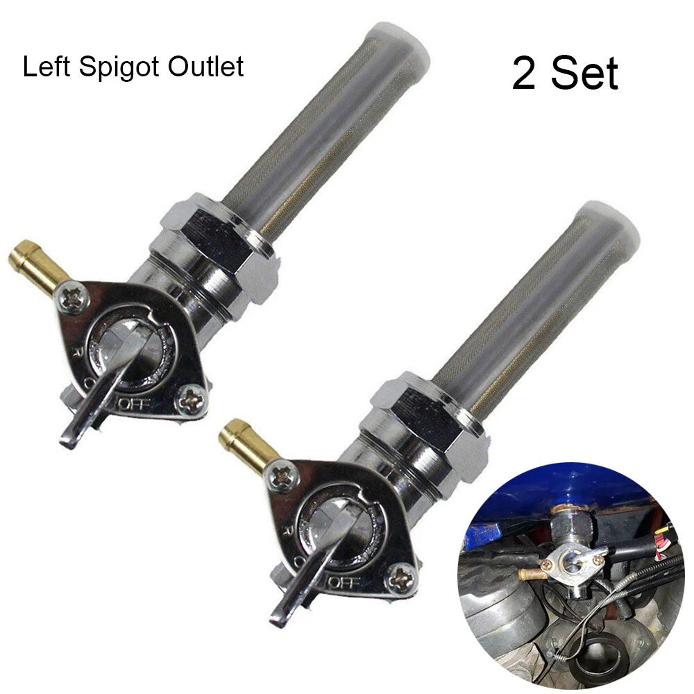 2Pcs Gas Fuel Valve Petcock Switch 22mm for Harley Davidson (1975) 62163-75