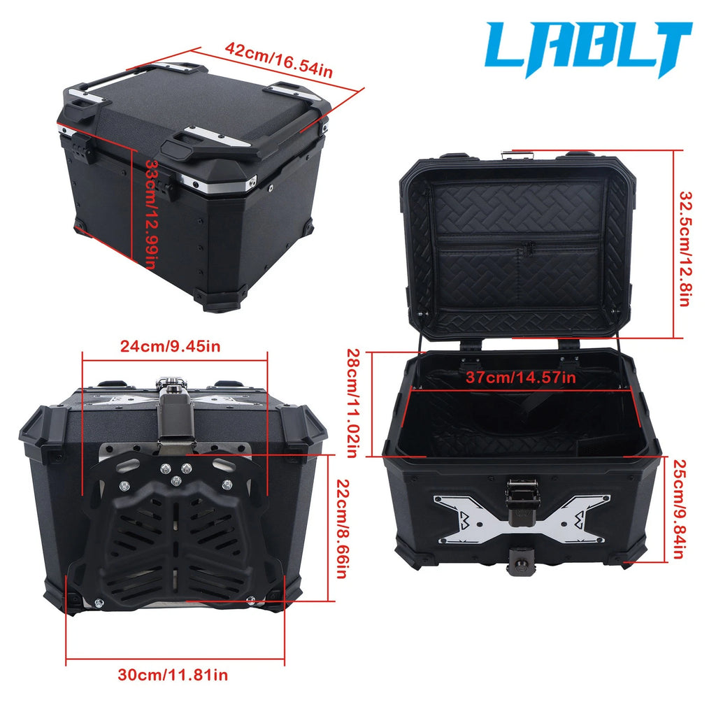 Top Case Tail Box with Backrest for Motorcycle (LABLT 45L)