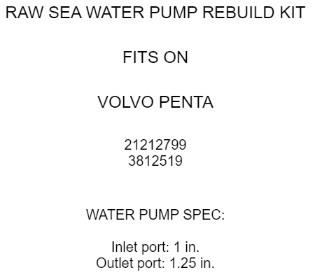 Water Pump Kit Replacement for Volvo Penta (2002–2012)