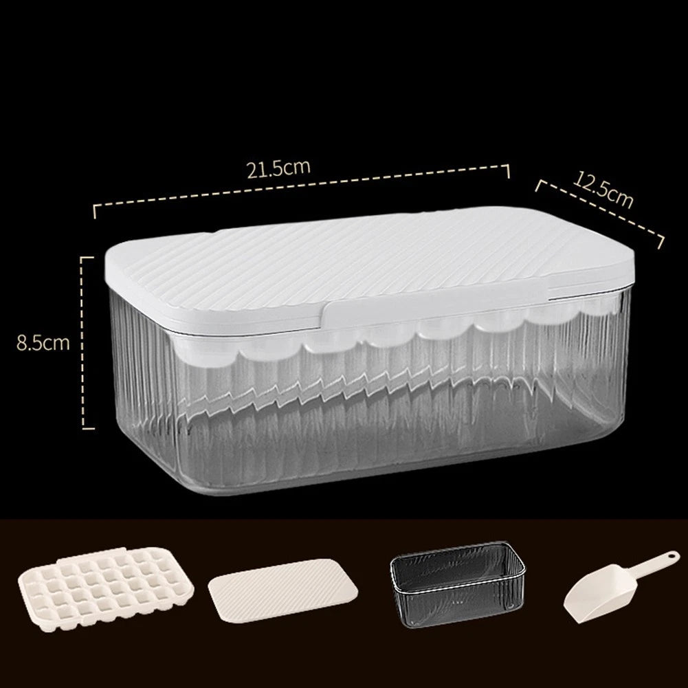 Stackable Silicone Ice Cube Tray with Lid for Home
