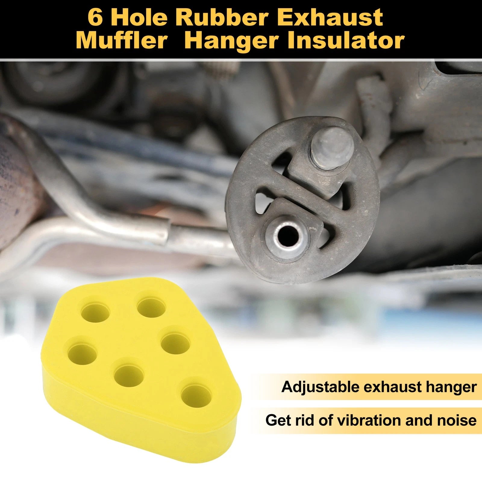 1 pcs Yellow Rubber Exhaust System Hanger Insulator for