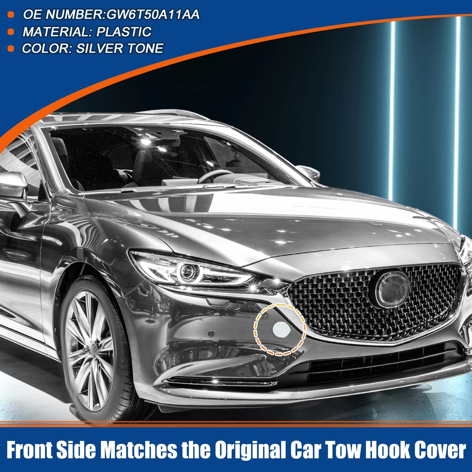 Front Tow Hook Cover Replacement for Mazda 6 Atenza 2018–2021