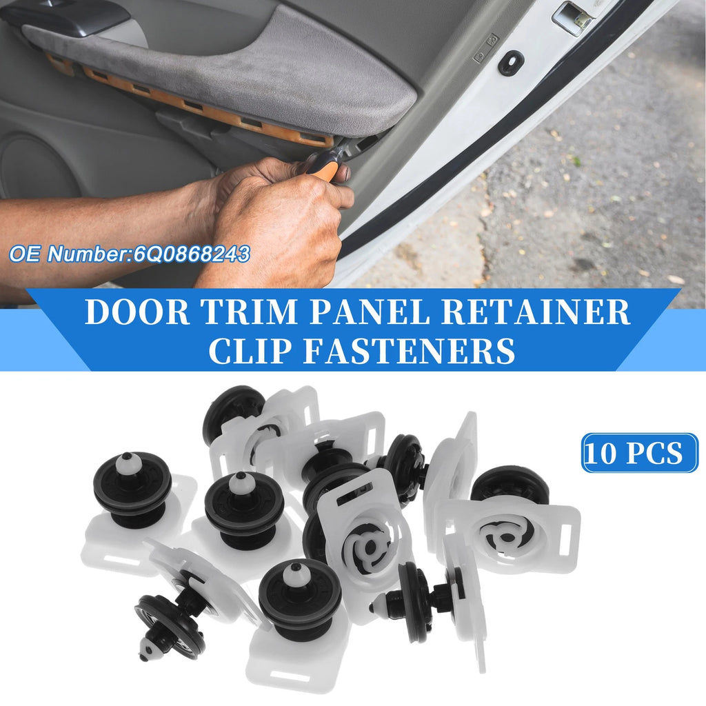 10 Pcs Door Panel Trim Clips Replacement for Audi A4 (2003–2009)