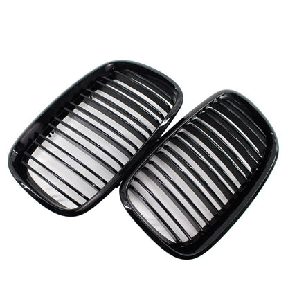Front Bumper Kidney Grille for BMW X5 E70 X6 E71 (2007–2013) Glossy Black