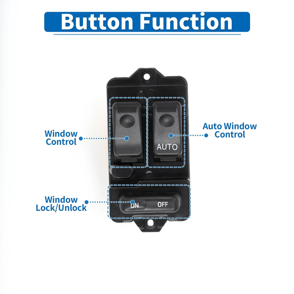 Front Right Power Window Switch Replacement for Mazda 323 F (1994–1998)