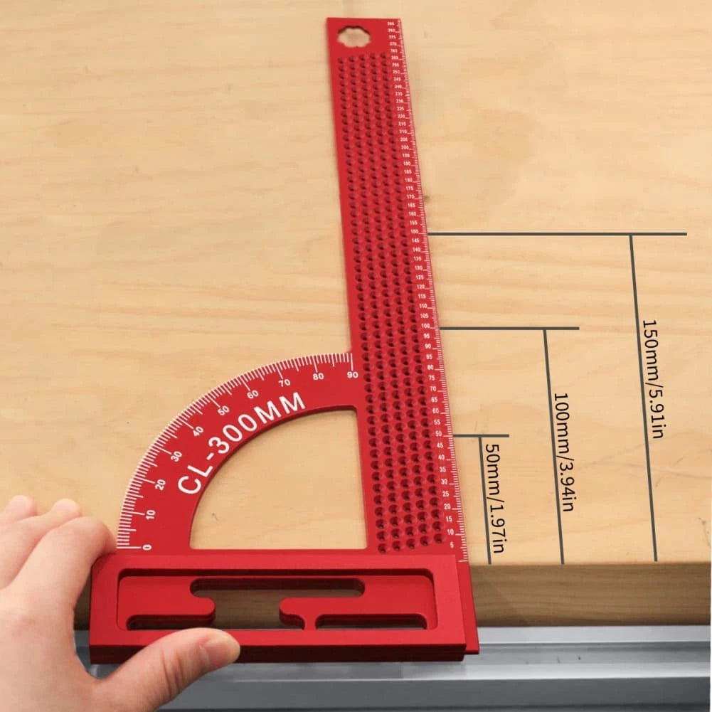 Height Gauge 300mm Right Angle Ruler for Woodworking
