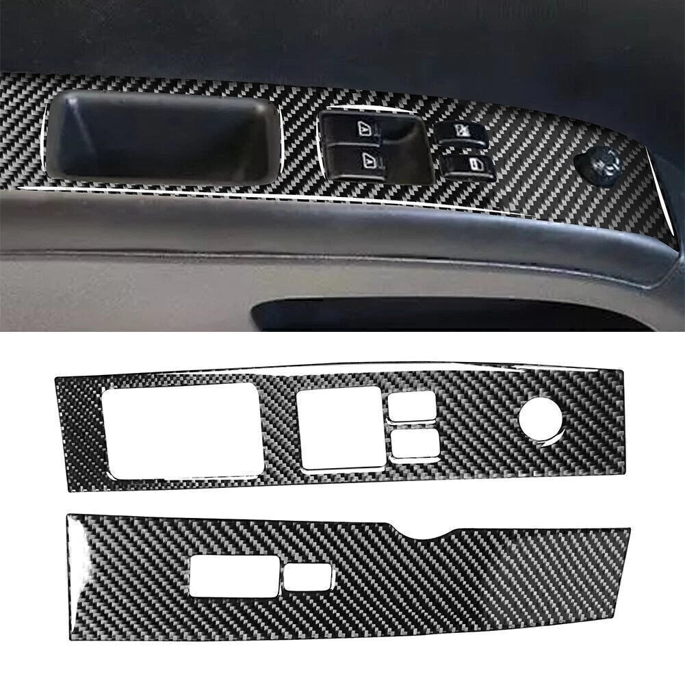 Carbon Fiber Interior Window Regulator Panel Cover Trim for Nissan 350Z (2003–2009)