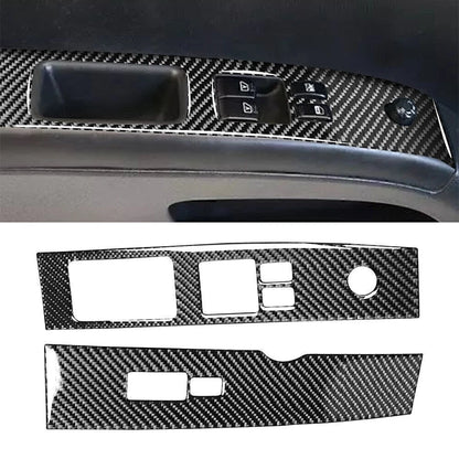 Carbon Fiber Interior Window Regulator Panel Cover Trim for Nissan 350Z (2003–2009)