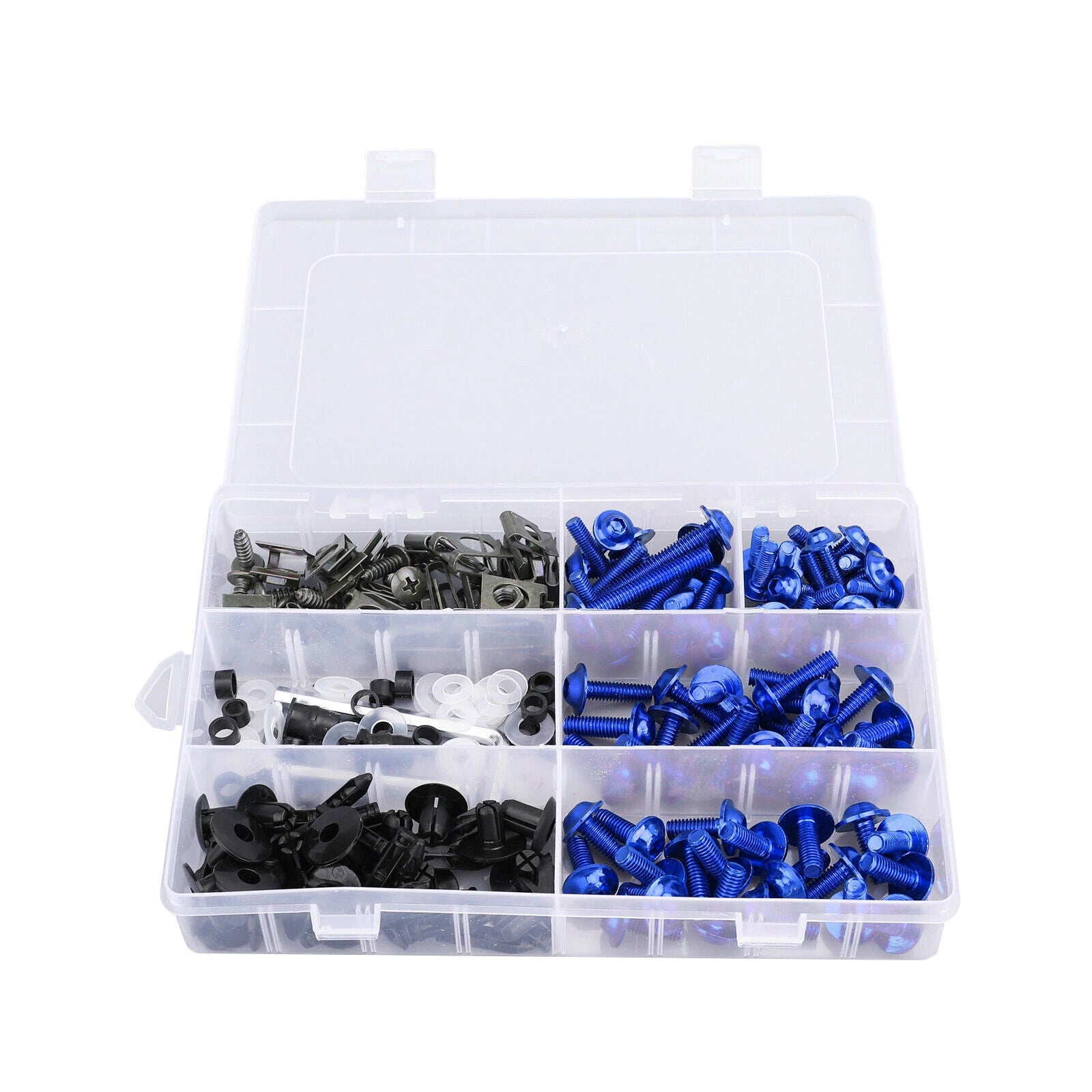 Set of 10 Blue Fairing Bolts Screws for Yamaha YZF R6 R1 R25 R125 R3 T-MAX (2000–2023)