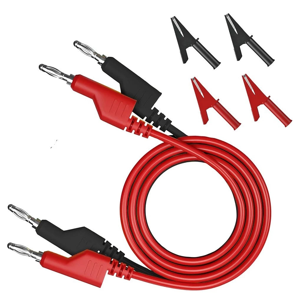 Test Cable Set of 6 for Automotive Testing with Crocodile Clips