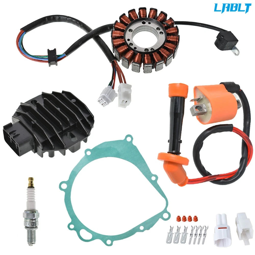 Ignition Coil Spark Plug Regulator Rectifier & Stator for Suzuki LTZ400 (2003–2009)