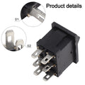 KCD1 Black DPDT Rocker Switch for Diverse Applications