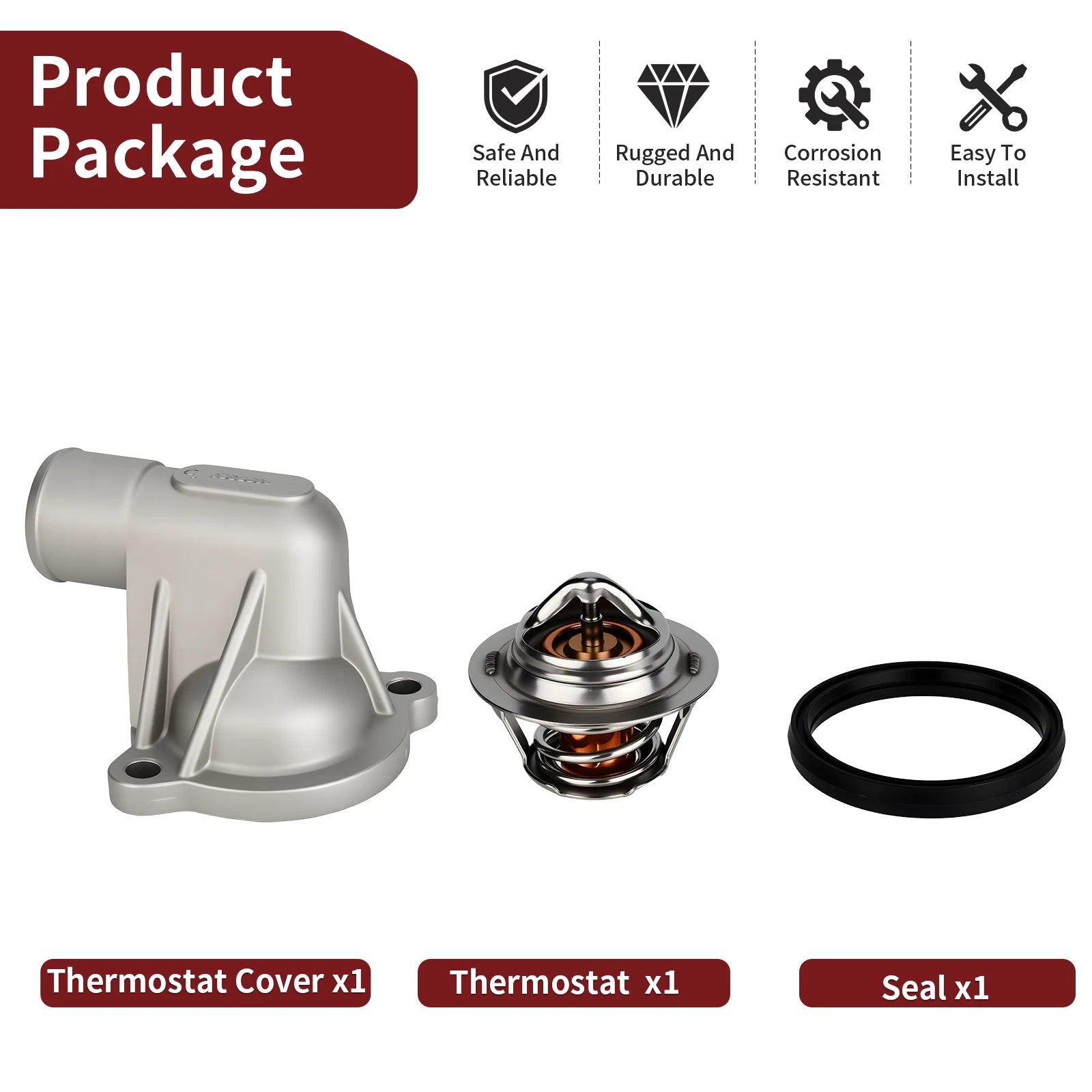 Thermostat Cover & Thermostat w/Seal for Polaris Sportsman Scrambler 850 1000 (2014–2023)