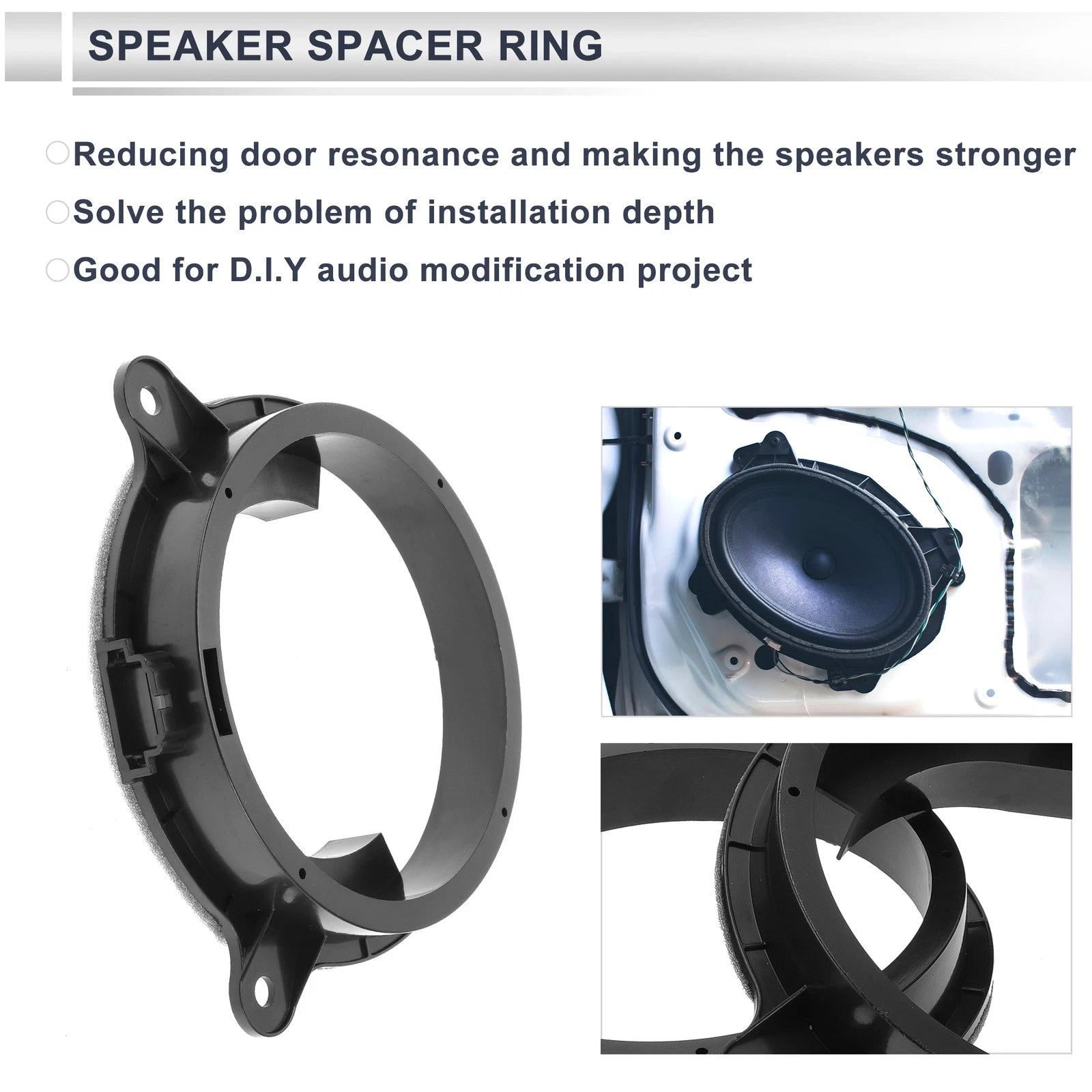 Tweeter Speaker Spacer Ring Adaptor for Mazda 6.5 Inch 2 Set (Qty 2) (2014–2016)