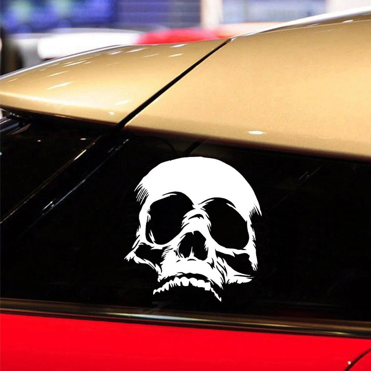 Skull Face Removable Vinyl Decal for Car (Universal Fit)