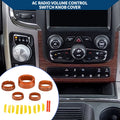 Gear Shift Headlight Media Knob Cover Set for Ram 1500 2013–2017 Orange 5PC